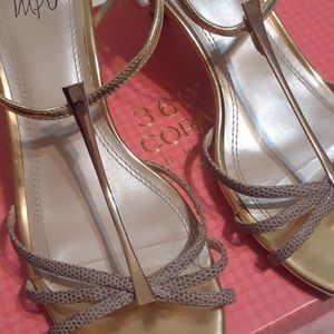 IMPO strappy gold sandals